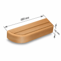 Elemento terminale per panche da sauna modulari, in legno di ontano - 10