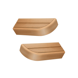 Elemento terminale per panche da sauna modulari, in legno di ontano 
