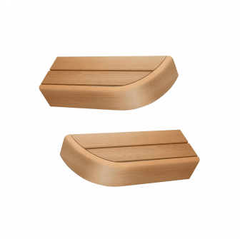 Elemento terminale per panche da sauna modulari, in legno di ontano