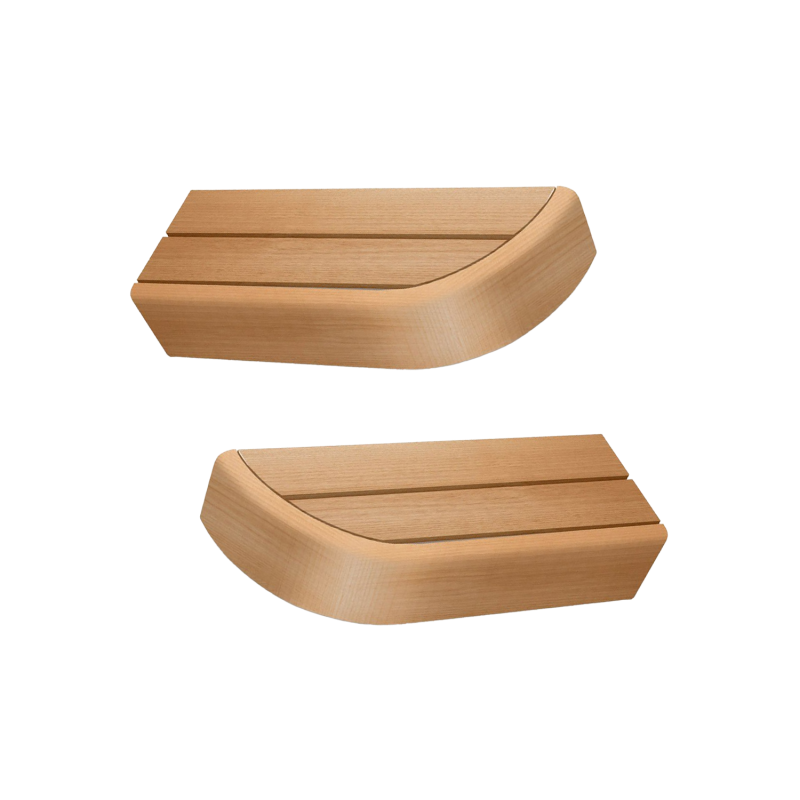 Elemento terminale per panche da sauna modulari, in legno di ontano