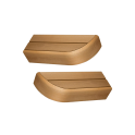 Elemento terminale per panche da sauna modulari, in pioppo termoplastico. - 0