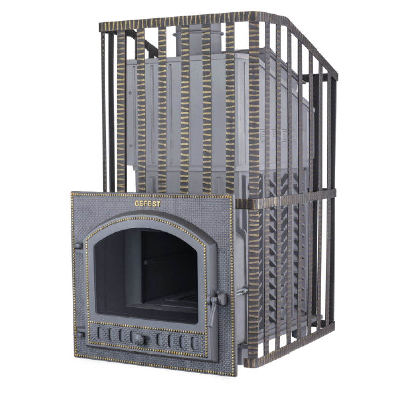 Stufa a legna per sauna - Gefest GFS ZK Uragan 40 (M) in griglia