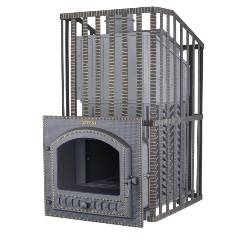 Stufa a legna per sauna - Gefest GFS ZK Uragan 45 (P) in griglia