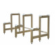 Complesso di panche per sauna standard, legno di ontano nero, lunghezza 2910 mm