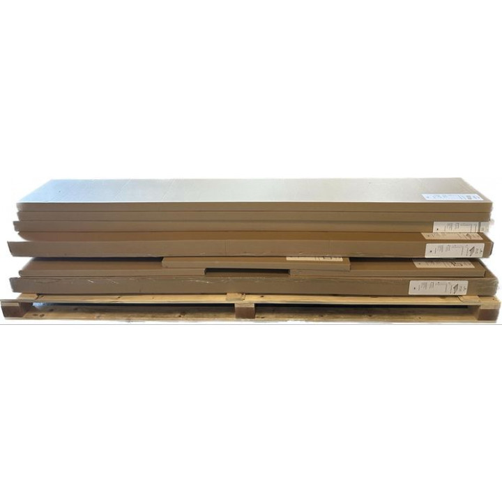 Complesso di panche per sauna standard, legno di ontano nero, lunghezza 2910 mm