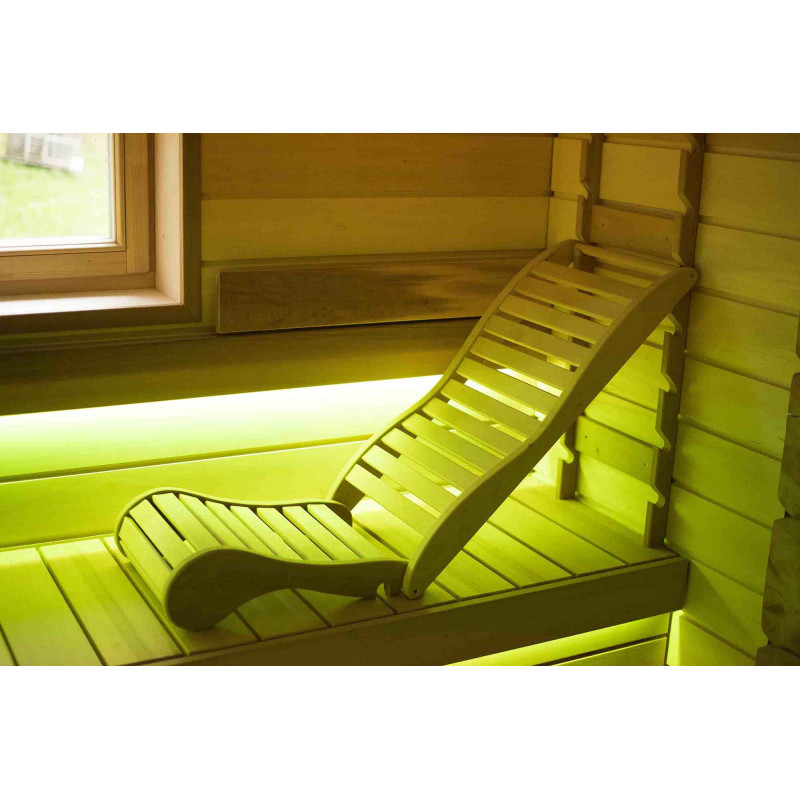 Lettino relax per sauna, cedro