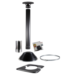 Set camino nero HARVIA 1500, per cabine sauna a forma di botte 