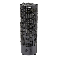 Stufa elettrica per sauna - HARVIA Cilindro Black Steel PC90 9 kW