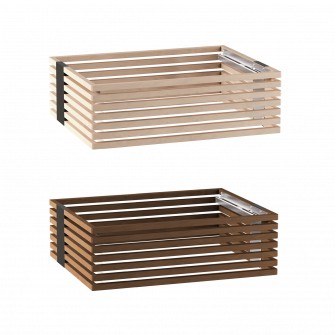 Ringhiera di sicurezza in legno Harvia Concept R, disponibile in tiglio o noce.