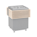 Ringhiera di sicurezza in legno Harvia Concept R, disponibile in tiglio o noce. - 2