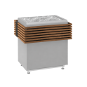 Ringhiera di sicurezza in legno Harvia Concept R, disponibile in tiglio o noce. - 4
