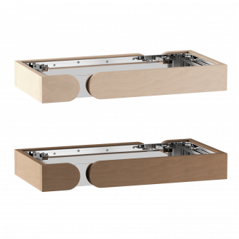 Componenti per ringhiera di sicurezza in legno Harvia Concept R Mini, in tiglio o noce.