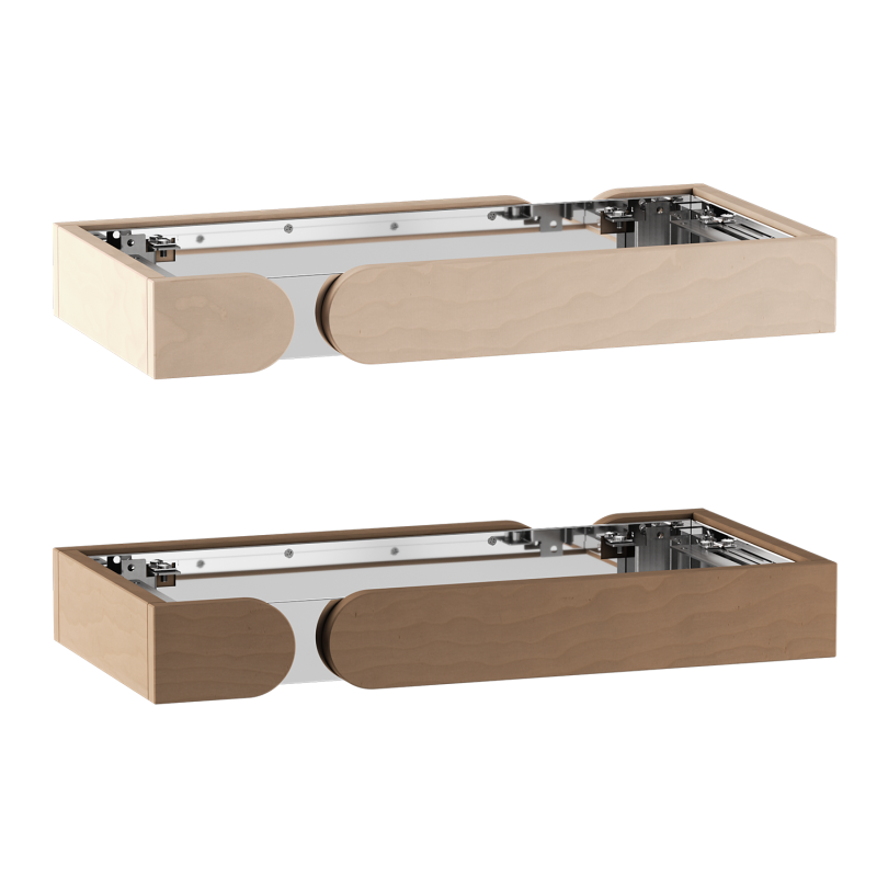 Componenti per ringhiera di sicurezza in legno Harvia Concept R Mini, in tiglio o noce.