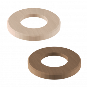 Copertura in legno di tiglio o noce Harvia per il piedino del riscaldatore Concept R Mini.