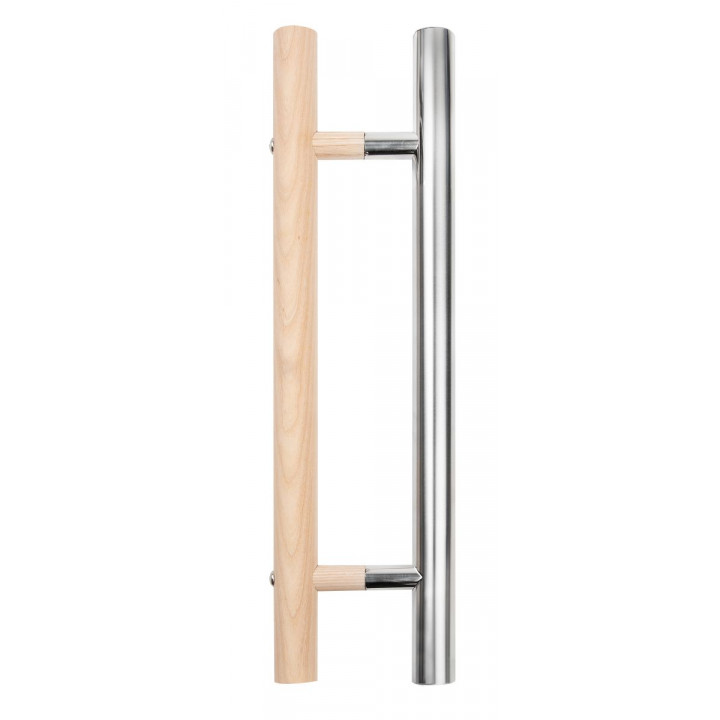 Maniglia per porta sauna Harvia, in legno e acciaio inox, 600 mm