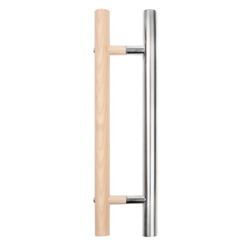 Maniglia per porta sauna Harvia, in legno e acciaio inox, 600 mm