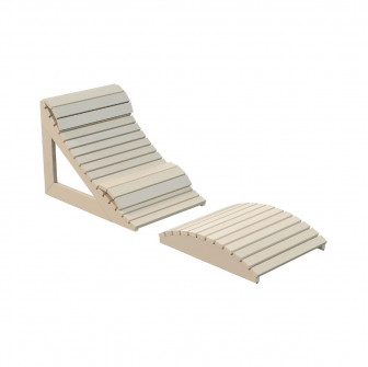 Lettino ergonomico da sauna Harvia, in legno di pioppo tremulo