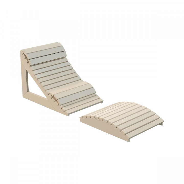 Lettino ergonomico da sauna Harvia, in legno di pioppo tremulo