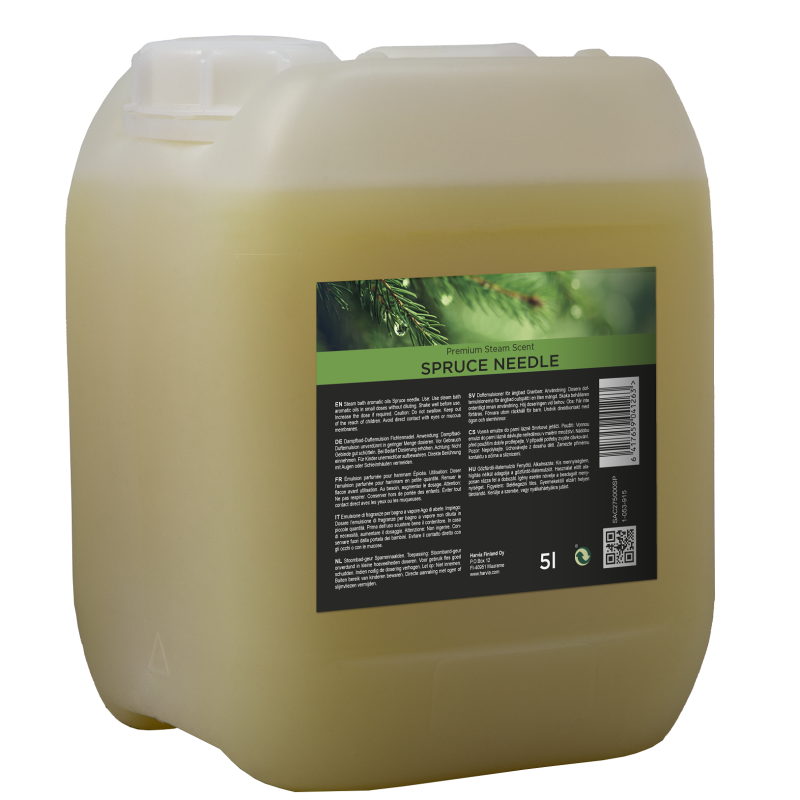 Oli aromatici per bagno turco HARVIA, aghi di abete rosso 5 l Oli aromatici per bagno turco HARVIA, aghi di abete rosso 5 l