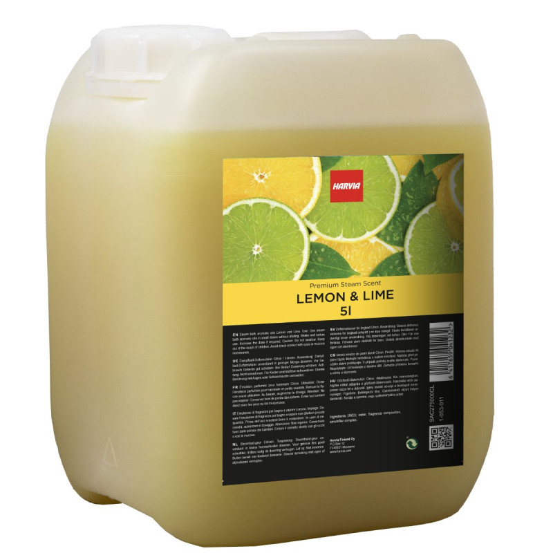 Oli aromatici per bagno turco HARVIA, limone e lime 5 l