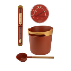 Set accessori sauna HARVIA Helmi, Terracotta  Set accessori sauna HARVIA Helmi, Terracotta