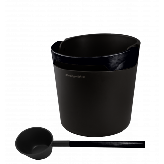 Set secchio e mestolo per sauna HARVIA Helmi, nero