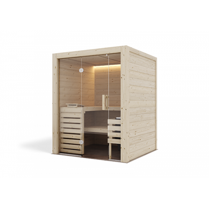 Cerniere Harvia Basic per porte in vetro per sauna, vetro su vetro, 2 pezzi.