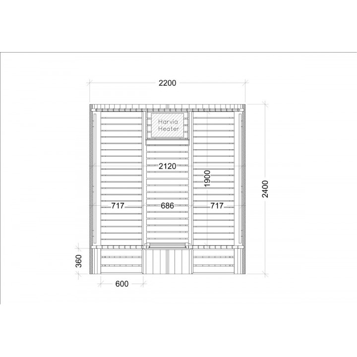 Casa sauna - HARVIA Kaski 240-PC