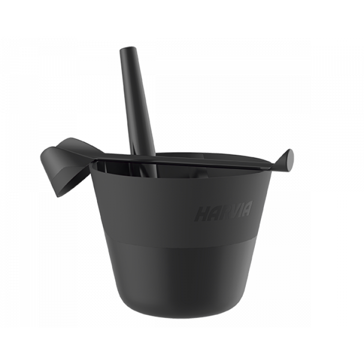 HARVIA Click - set secchio e mestolo, plastica opaca