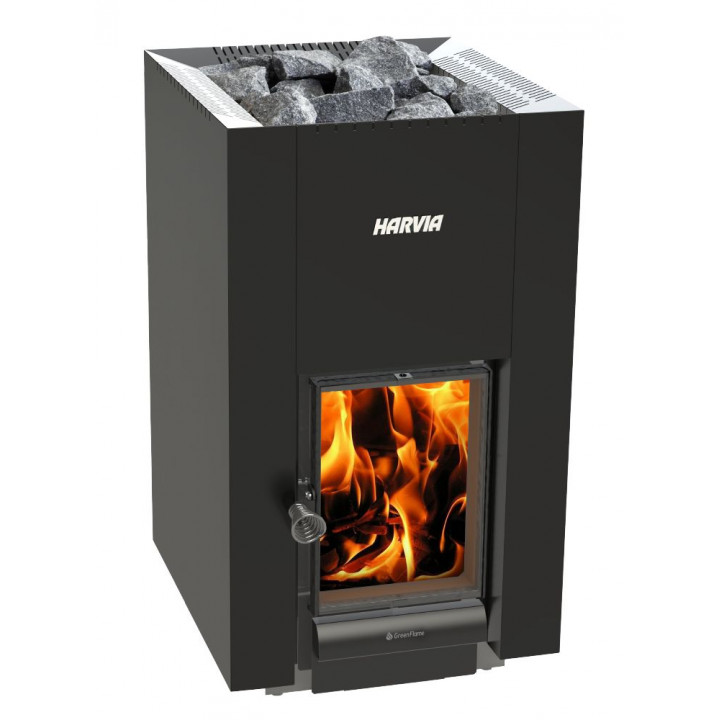 Stufa a legna per sauna - HARVIA Linear 22 Greenflame