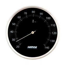 Termometro per sauna HARVIA, rotondo, nero, diametro 160 mm, SAC90200 