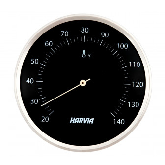 Termometro per sauna HARVIA, rotondo, nero, diametro 160 mm, SAC90200