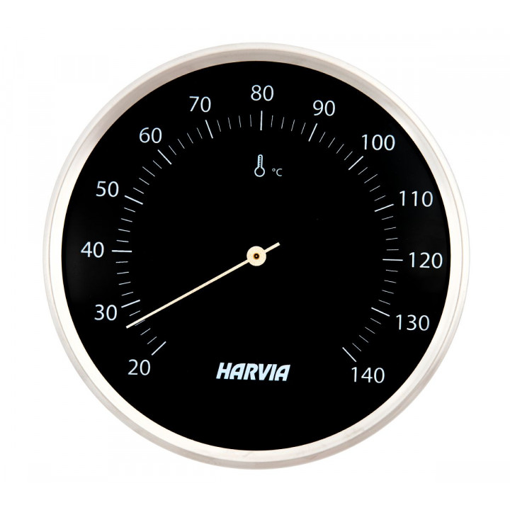 Termometro per sauna HARVIA, rotondo, nero, diametro 160 mm, SAC90200