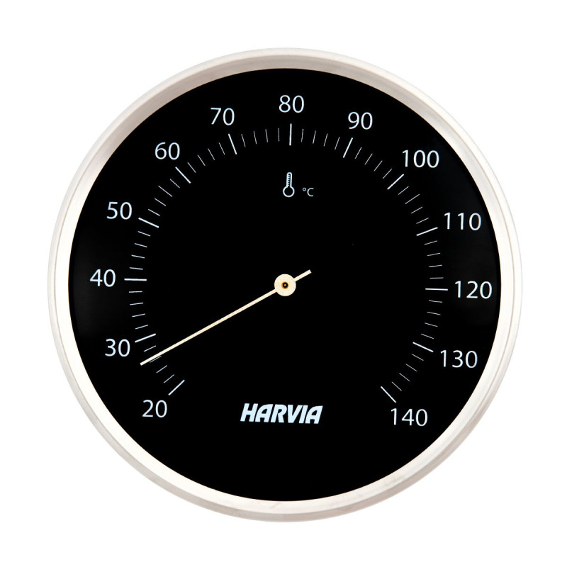 Termometro per sauna HARVIA, rotondo, nero, diametro 160 mm, SAC90200