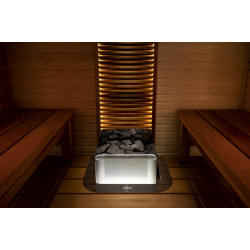 Opzione Harvia The Wall lastra di vetro satinata illuminata 