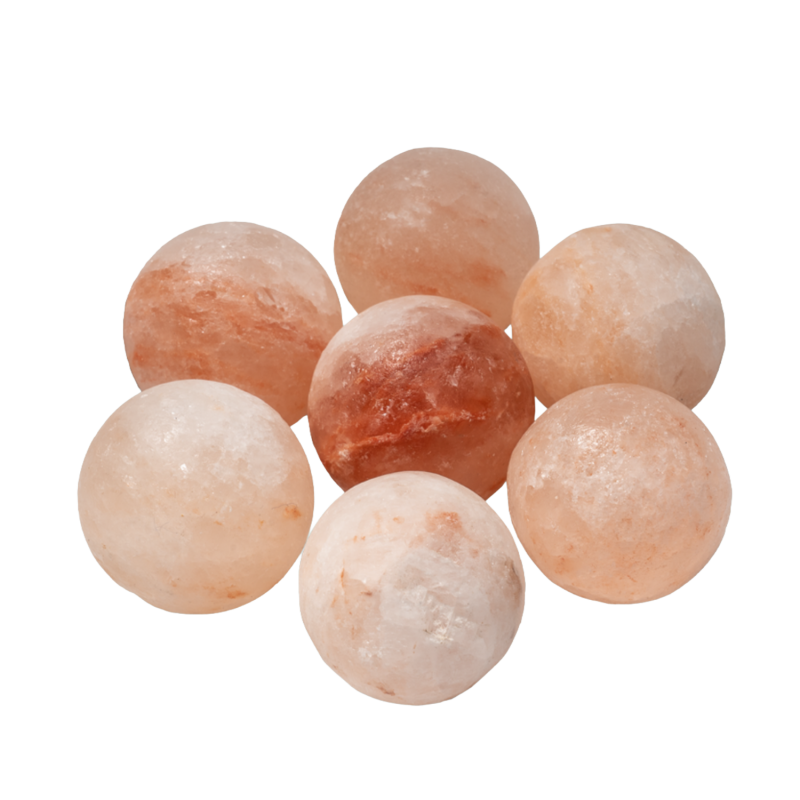 Un set di palline di sale dell'Himalaya