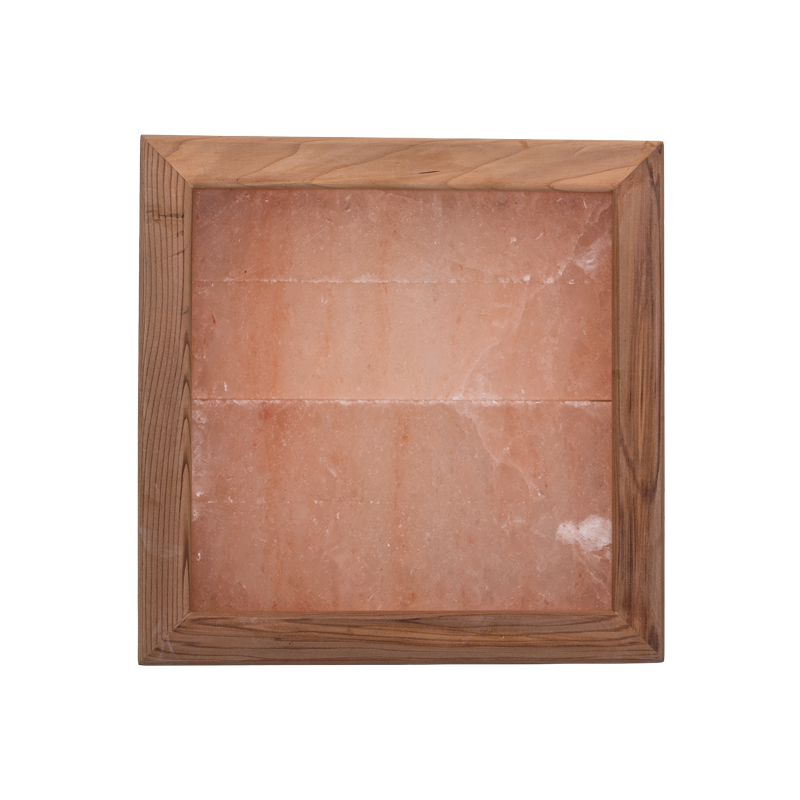 Luce di sale dell'Himalaya senza illuminazione, legno di cedro