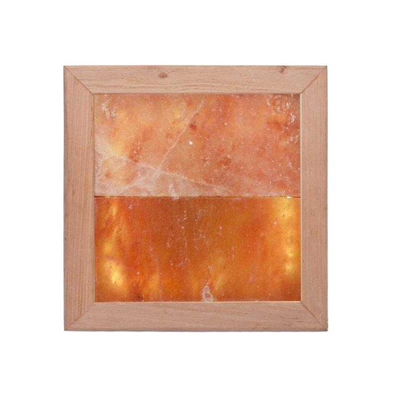 Lampada LED in sale dell'Himalaya, legno di ontano nero