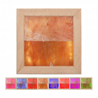 Luce LED RGB di sale himalayano, legno di abachi
