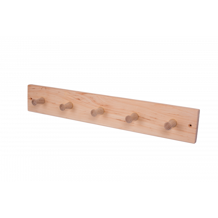 Appendiabiti in legno con 5 ganci