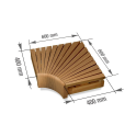 Modulo angolare per panche da sauna modulari - 10