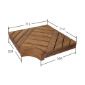 Modulo angolare per panche da sauna modulari, in pino - 6