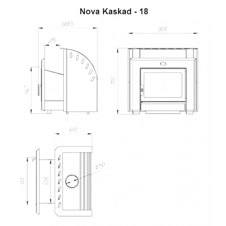 Stufa a legna per sauna - NOVA KASKAD 18
