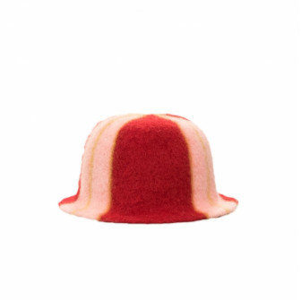 Cappello da sauna - A righe, rosso, bianco, giallo