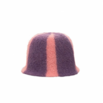 Cappello da sauna - A righe, viola, rosa