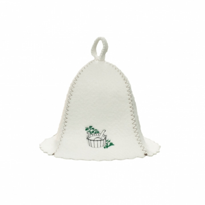 Cappello da sauna - un secchio con un mestolo