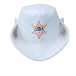 Cappello da sauna - Sceriffo, bianco  Cappello da sauna - Sceriffo, bianco