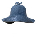 Cappello da sauna - grigio, con fiore argentato - 0