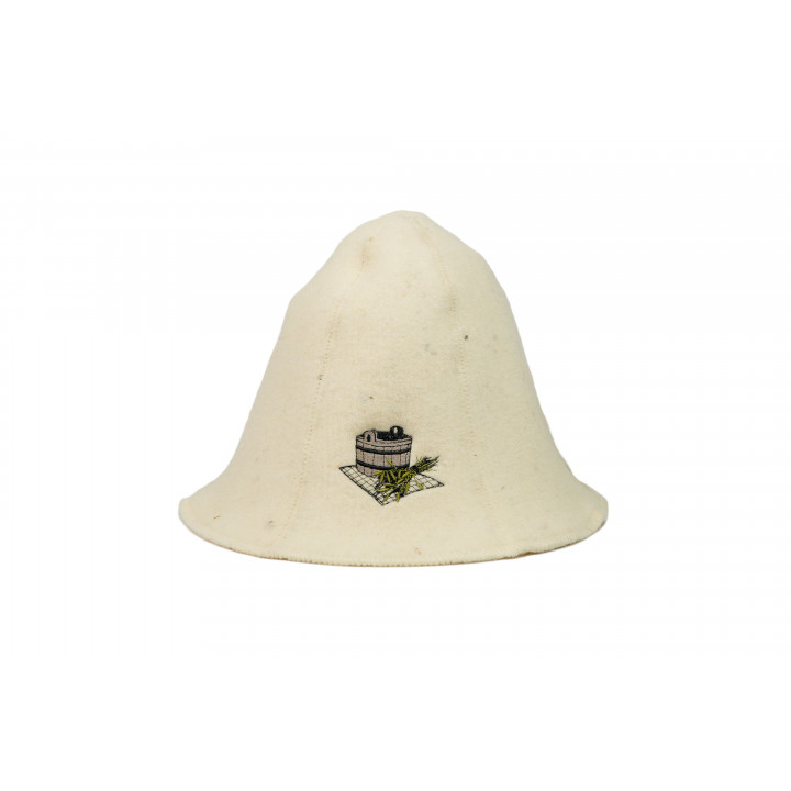 Cappello da sauna - SECCHIELLO E FRUSTE PER SAUNA, bianco