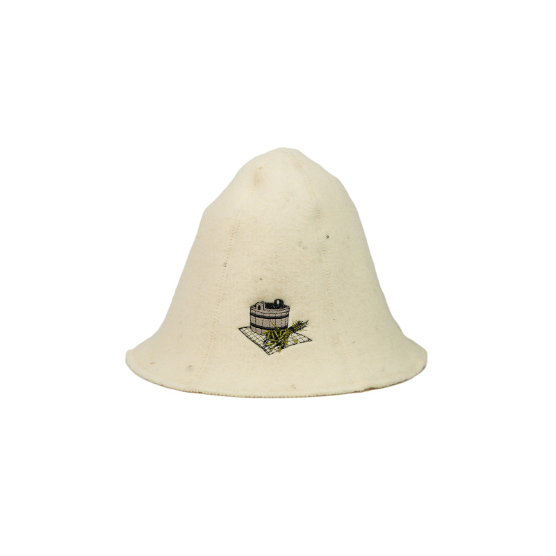 Cappello da sauna - SECCHIELLO E FRUSTE PER SAUNA, bianco